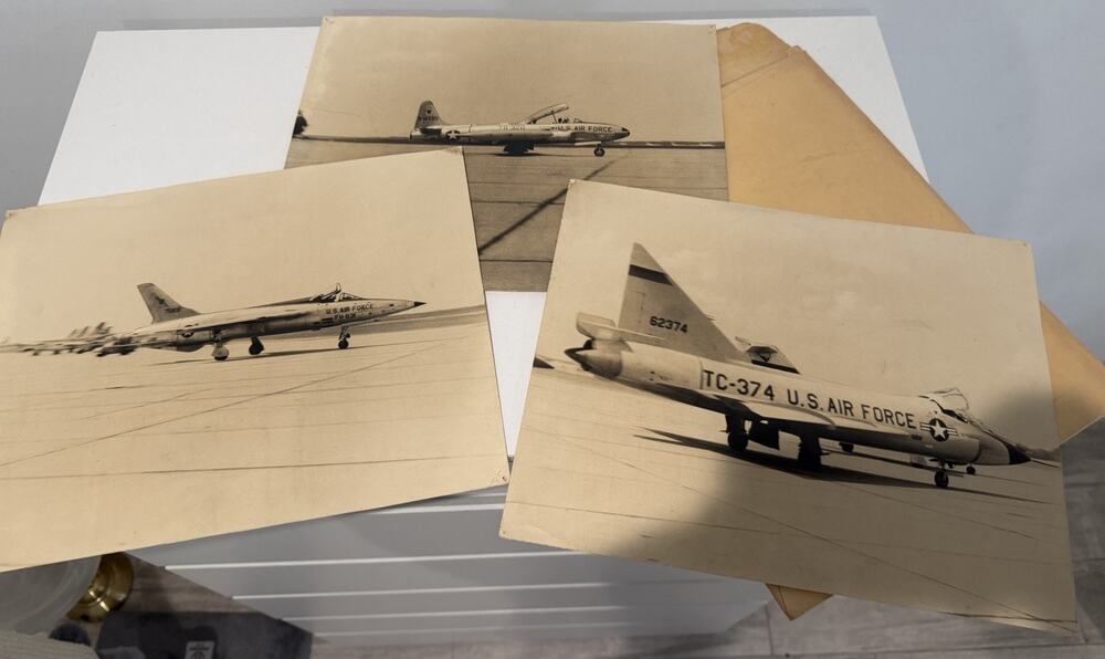 3 VINTAGE F-102 DART UNITED STATES AIR FORCE USAF LITHOGRAPHS 14” X 11” original